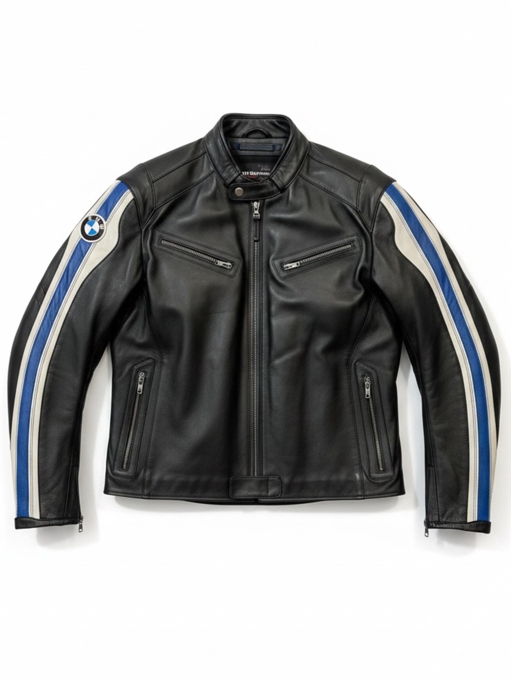 BMW Motorrad Club Men’s Leather Motorcycle Jacket 4XL NWT Cowhide CE Armor $599